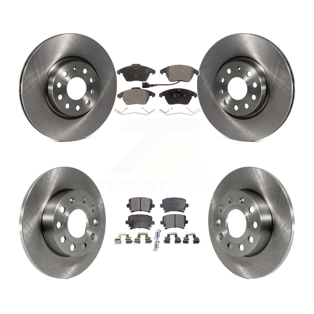 Rotors de frein à disque avant et arrière, Kit de plaquettes semi-métalliques pour Volkswagen Rabbit Audi A