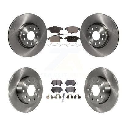 Rotors de frein à disque avant et arrière, Kit de plaquettes semi-métalliques pour Volkswagen Rabbit Audi A