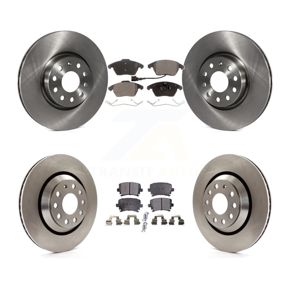 Kit de rotors de frein à disque avant et arrière et plaquettes semi-métalliques pour Volkswagen Passat C