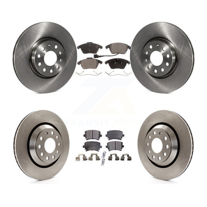 Kit de rotors de frein à disque avant et arrière et plaquettes semi-métalliques pour Volkswagen Passat C