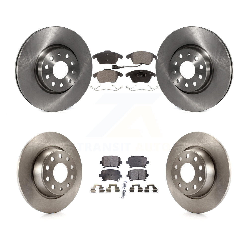 Kit de rotor de frein avant et arrière et plaquettes semi-métalliques pour Volkswagen CC GTI Passat Aud