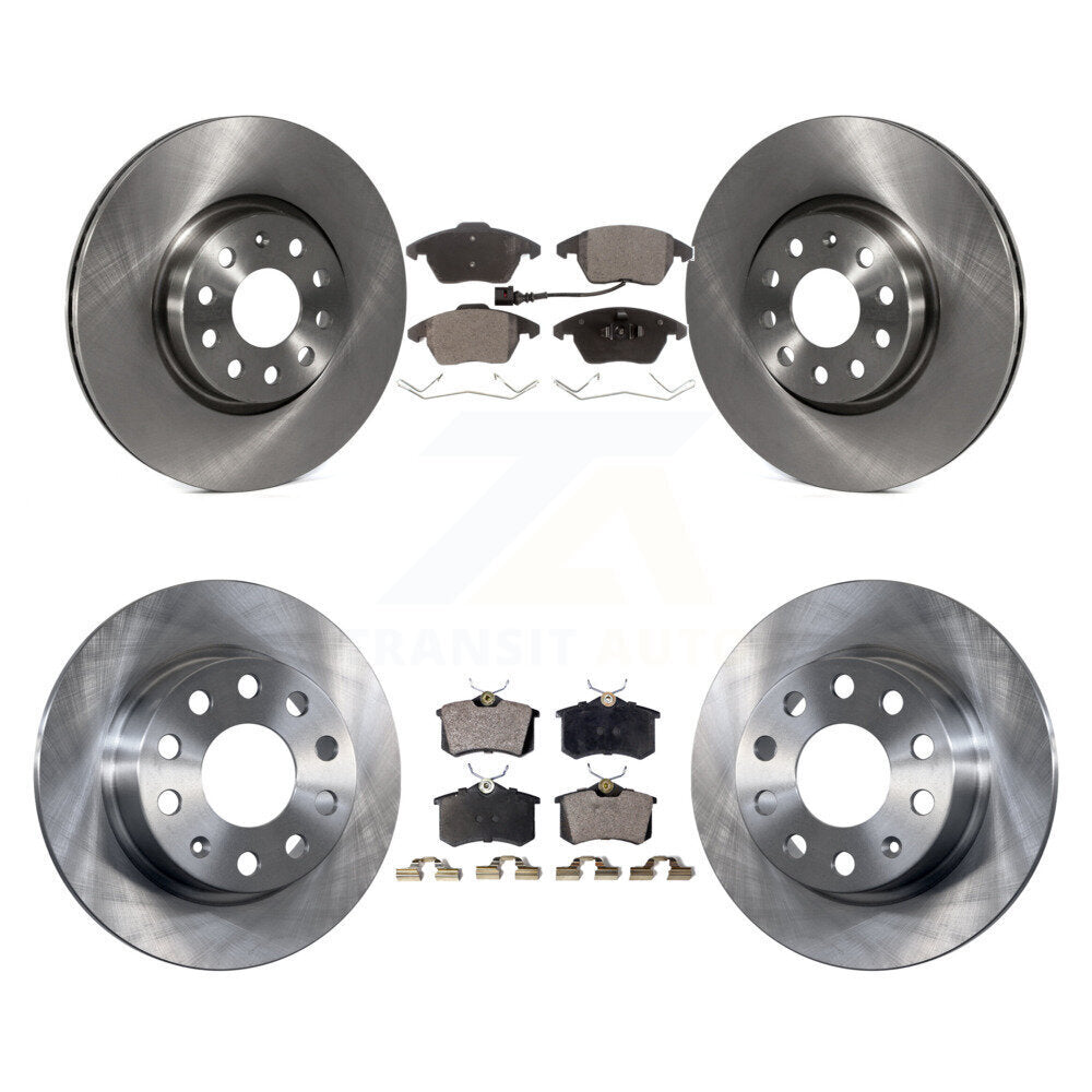 Rotors de frein à disque avant et arrière et Kit de plaquettes semi-métalliques pour Volkswagen Jetta Beetl