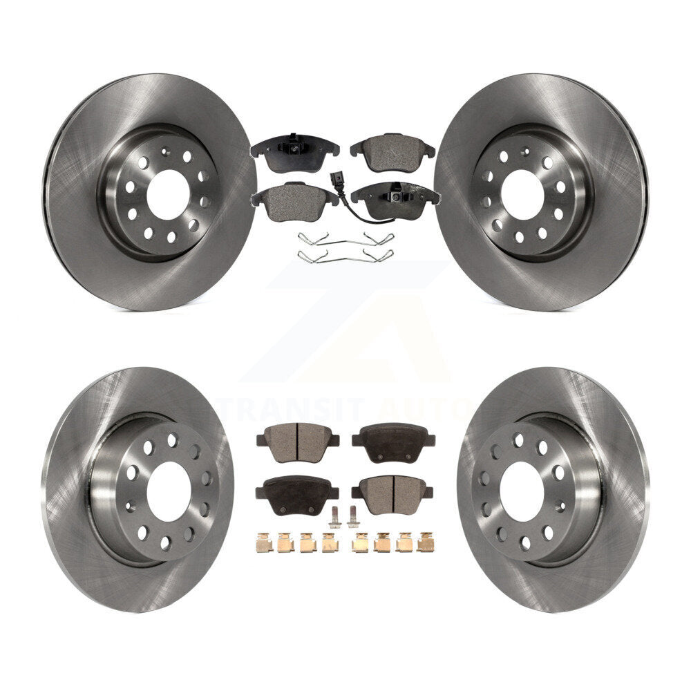 Kit de rotor de frein avant et arrière et plaquettes semi-métalliques pour Volkswagen Passa 2012-2014