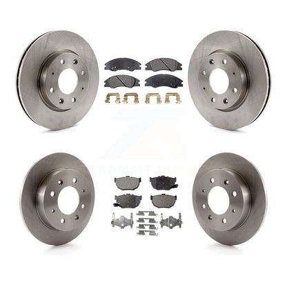 Kit de rotors de frein à disque avant et arrière et plaquettes semi-métalliques pour Kia Spectra Spectra