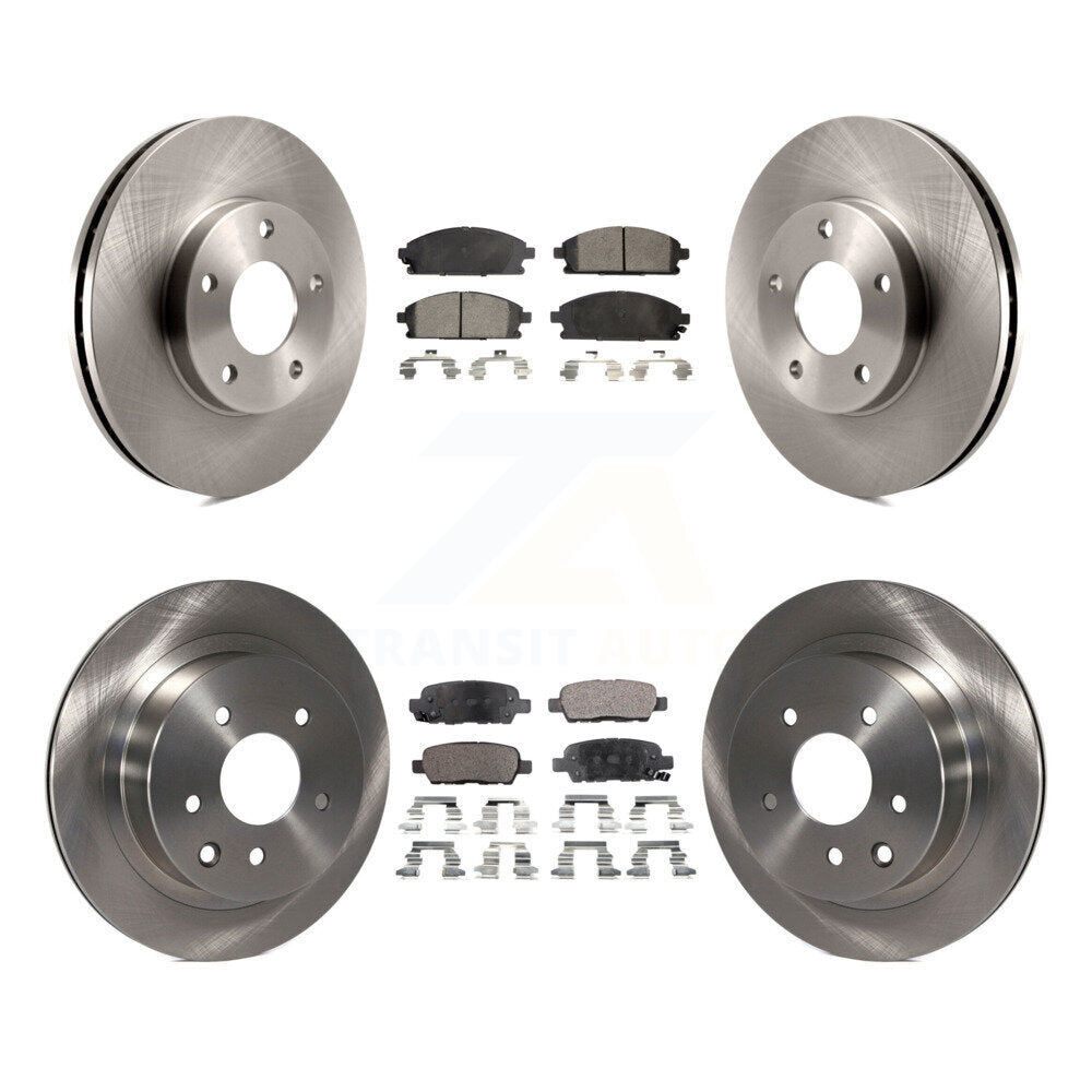 Kit de rotor de frein à disque avant et arrière et plaquettes semi-métalliques pour Nissan X-Trai 2005-2006