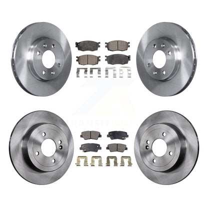 Kit de disques de frein à disque avant et arrière et plaquettes semi-métalliques pour Hyundai Accent 2011