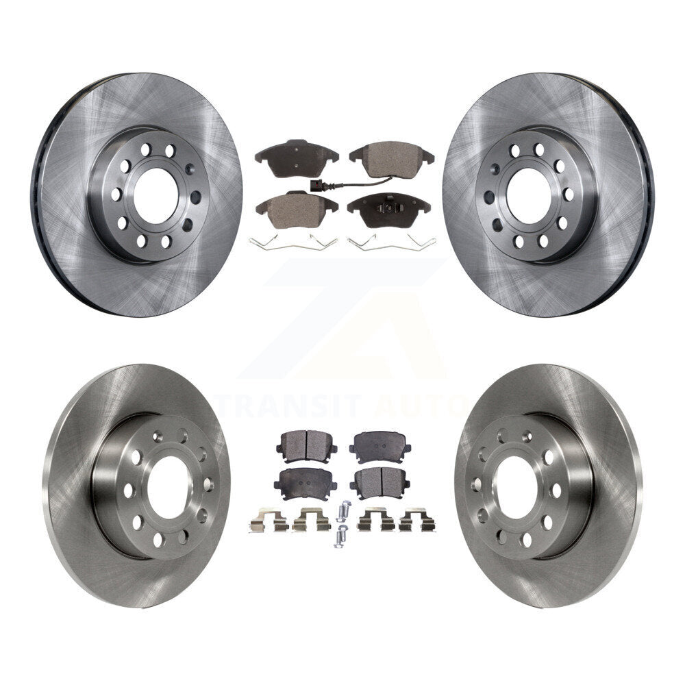 Kit de disques de frein à disque avant et arrière et plaquettes semi-métalliques pour Volkswagen Rabbit