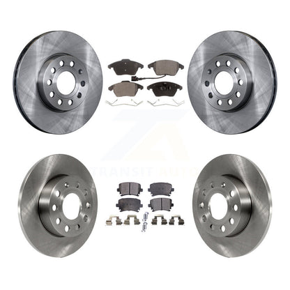 Kit de disques de frein à disque avant et arrière et plaquettes semi-métalliques pour Volkswagen Rabbit