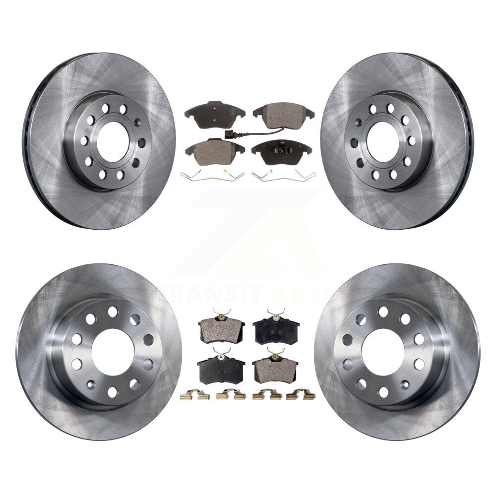 Rotors de frein à disque avant et arrière et Kit de plaquettes semi-métalliques pour Volkswagen Jetta Beetl