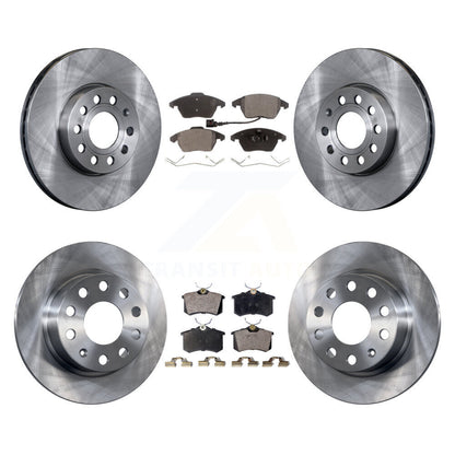 Rotors de frein à disque avant et arrière et Kit de plaquettes semi-métalliques pour Volkswagen Jetta Beetl