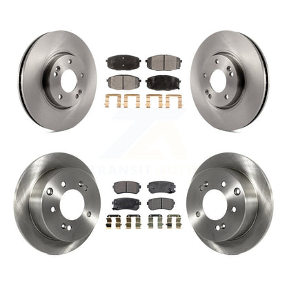 Kit de rotors de frein à disque avant et arrière et plaquettes semi-métalliques pour Kia Forte Koup Forte