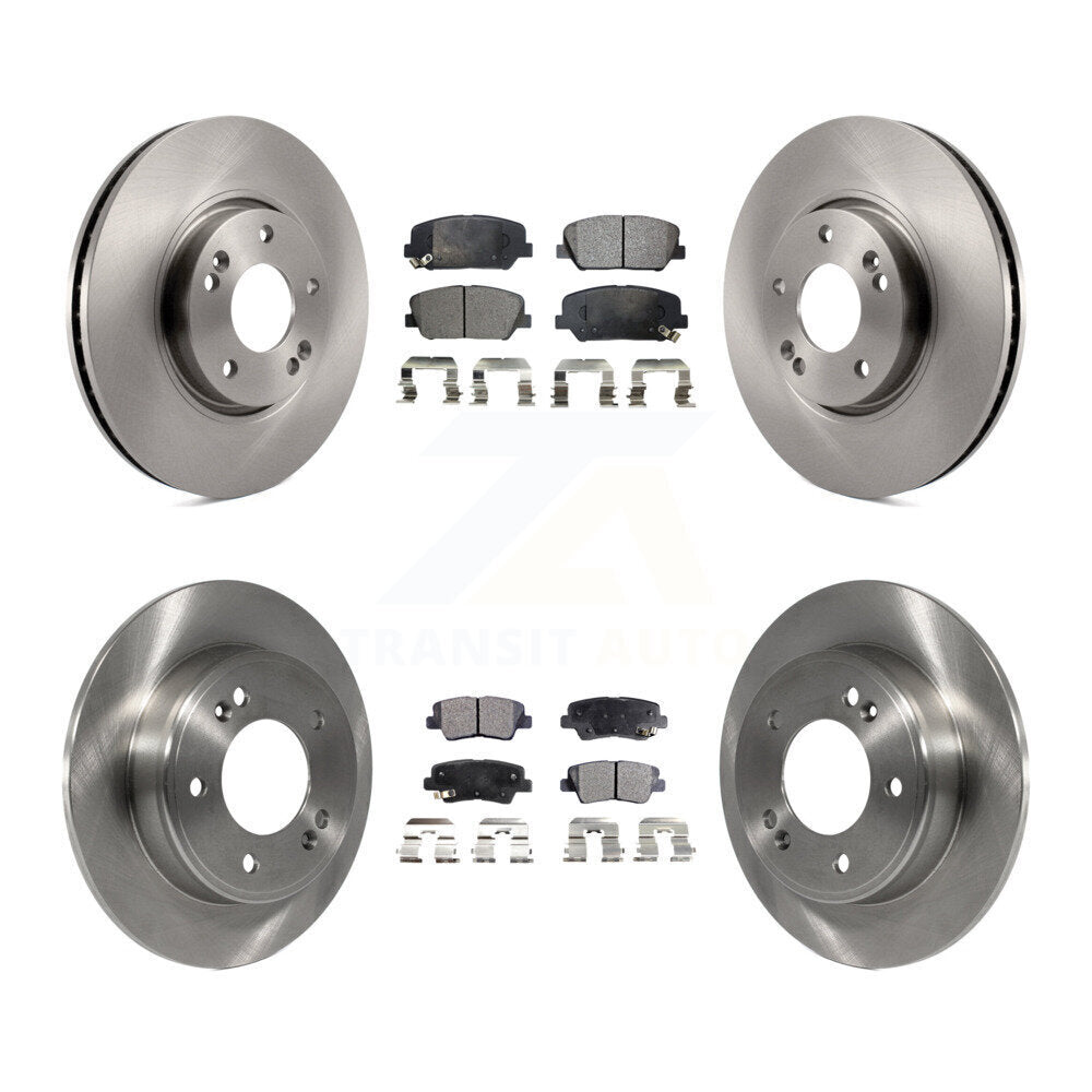 Kit de rotor de frein avant et arrière et plaquettes semi-métalliques pour Hyundai Veloster Turbocharge