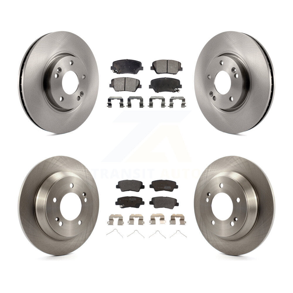 Kit de rotors de frein à disque avant et arrière et plaquettes semi-métalliques pour Kia Rondo K8F-10124