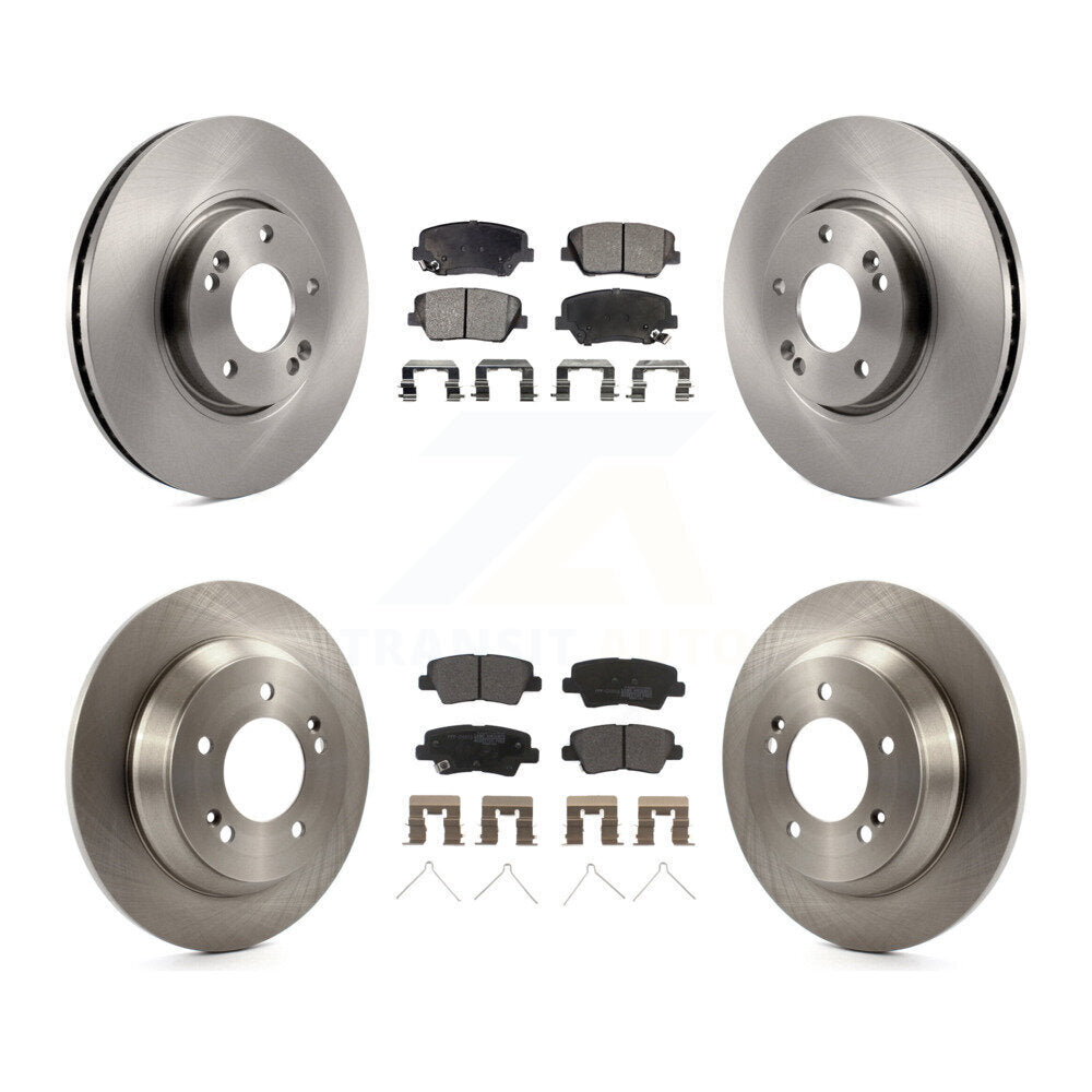 Kit de rotors de frein à disque avant et arrière et plaquettes semi-métalliques pour Kia Rondo K8F-10124