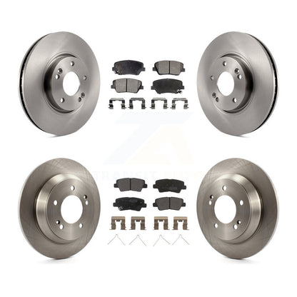 Kit de rotors de frein à disque avant et arrière et plaquettes semi-métalliques pour Kia Rondo K8F-10124