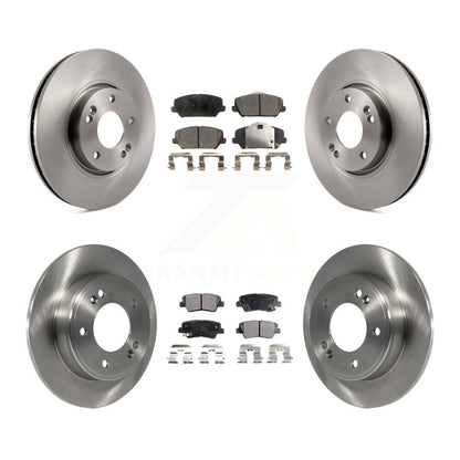 Rotors de frein à disque avant et arrière et Kit de plaquettes semi-métalliques pour Kia Forte Forte5 Kou