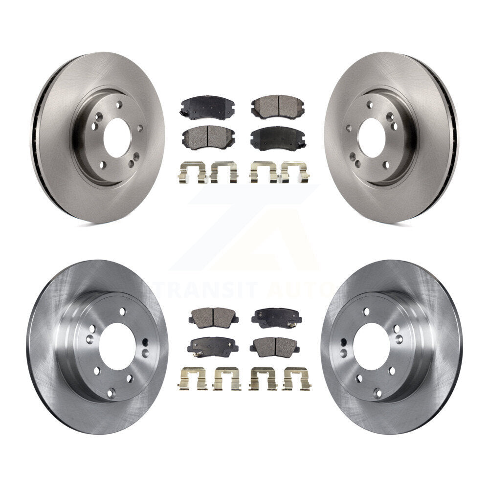 Kit de rotors de frein à disque avant et arrière et plaquettes semi-métalliques pour Hyundai Sonata 3,3 l