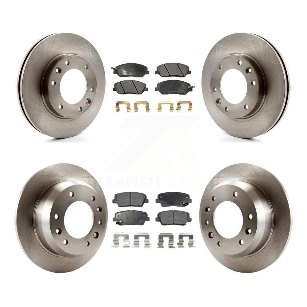 Rotors de frein avant arrière et Kit de plaquettes semi-métalliques pour Kia Sedona Hyundai Entourag