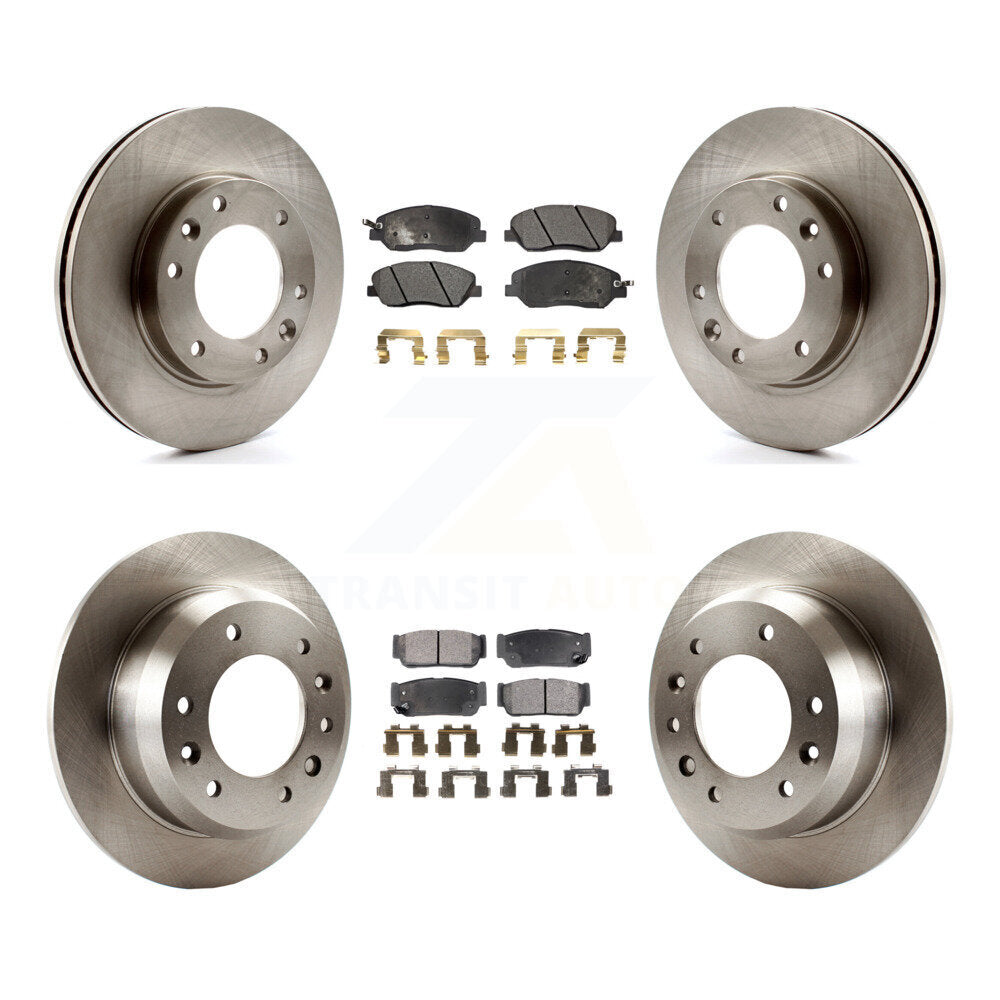 Rotors de frein avant et arrière et Kit de plaquettes semi-métalliques pour Hyundai Entourage Kia Sedon