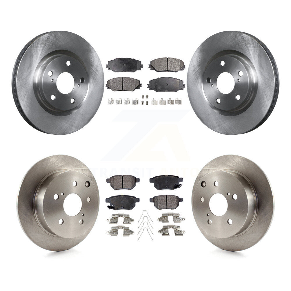 Kit de rotor de frein à disque avant et arrière et plaquettes semi-métalliques pour Toyota Matrix XR 2010