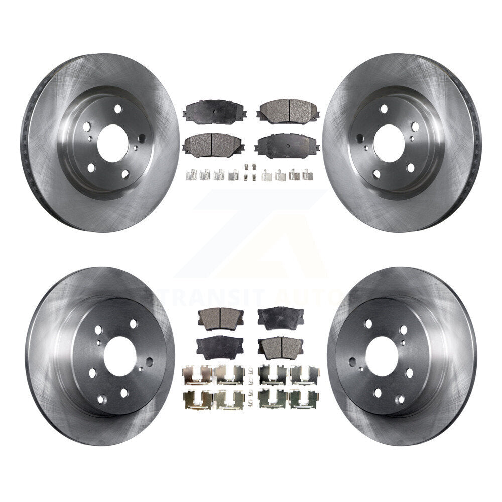 Kit de disques de frein à disque avant et arrière et plaquettes semi-métalliques pour Toyota RAV4