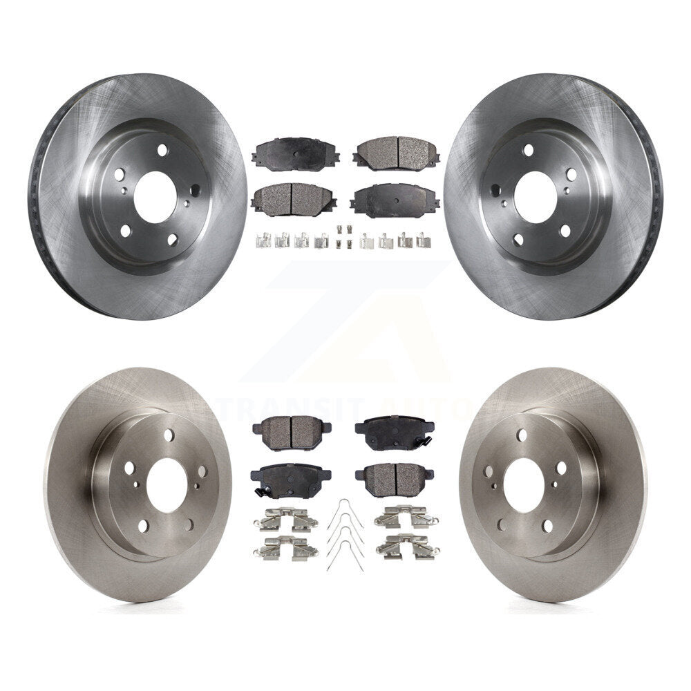Kit de rotors de frein à disque avant et arrière et plaquettes semi-métalliques pour Scion tC 2011-2016