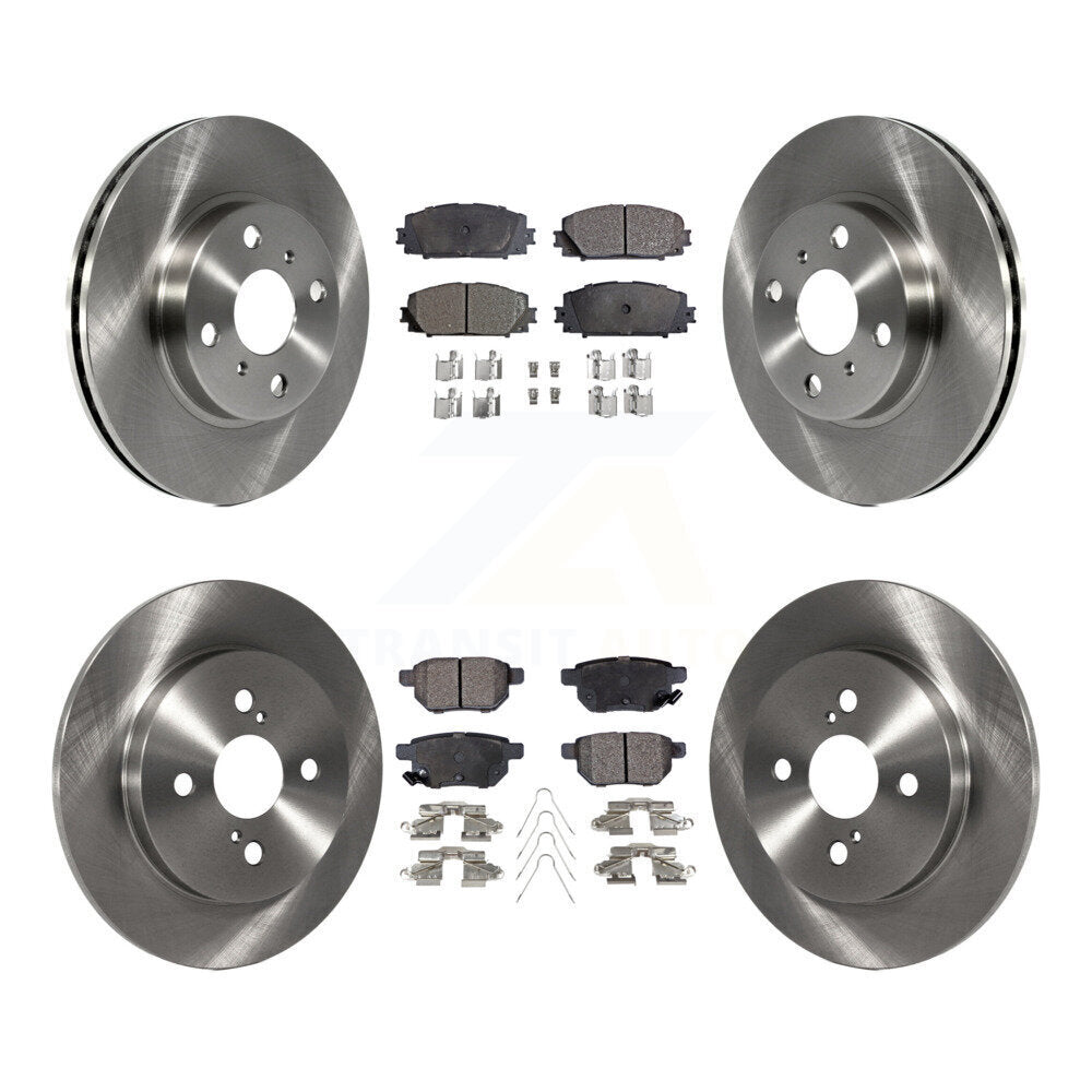 Kit de rotor de frein avant et arrière et plaquettes semi-métalliques pour Toyota Yaris L L 2012-2013