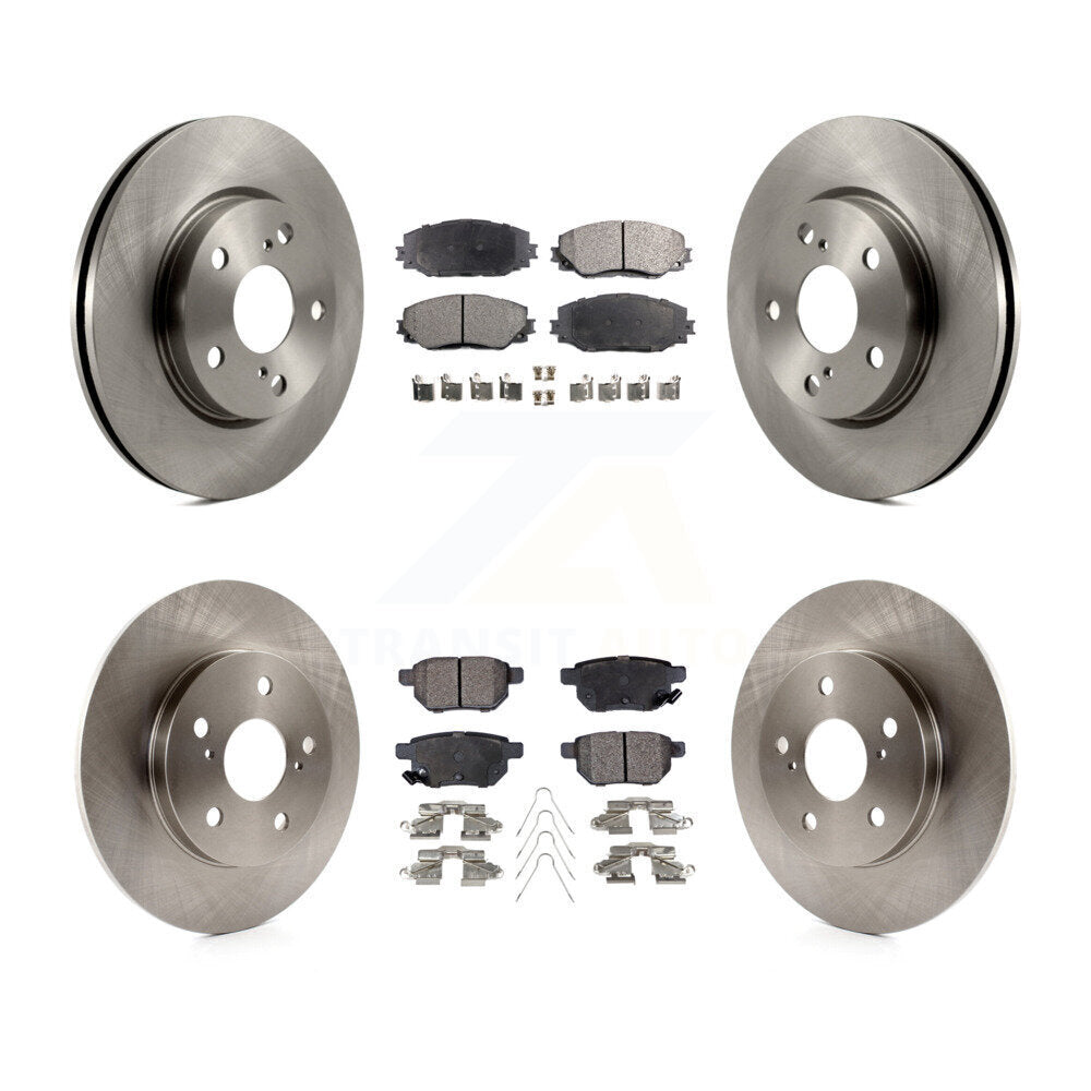 Kit de rotors de frein à disque avant et arrière et plaquettes semi-métalliques pour Scion xB 2008-2015