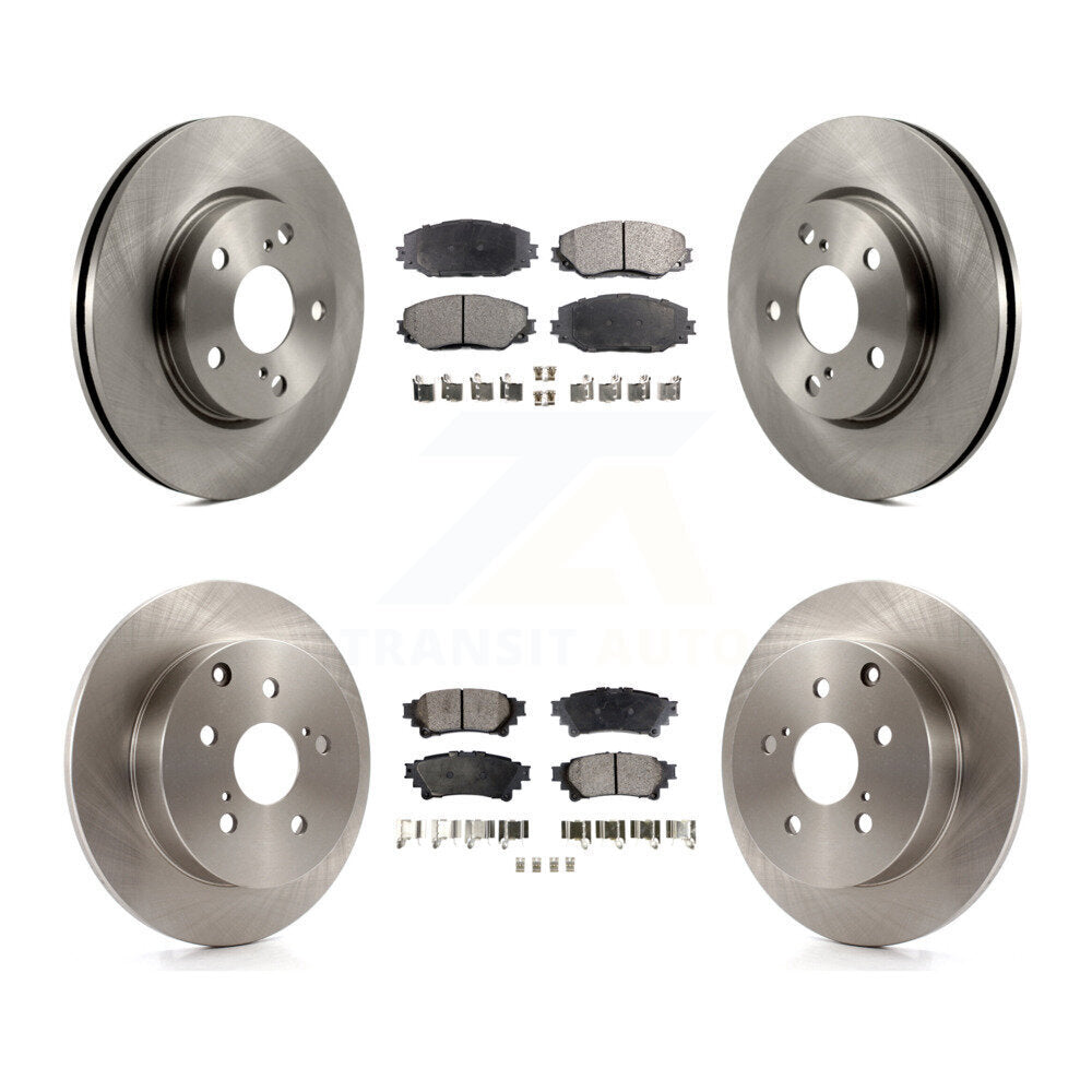 Rotor de frein à disque avant et arrière et Kit de plaquettes semi-métalliques pour Toyota Prius 2012 – 2018