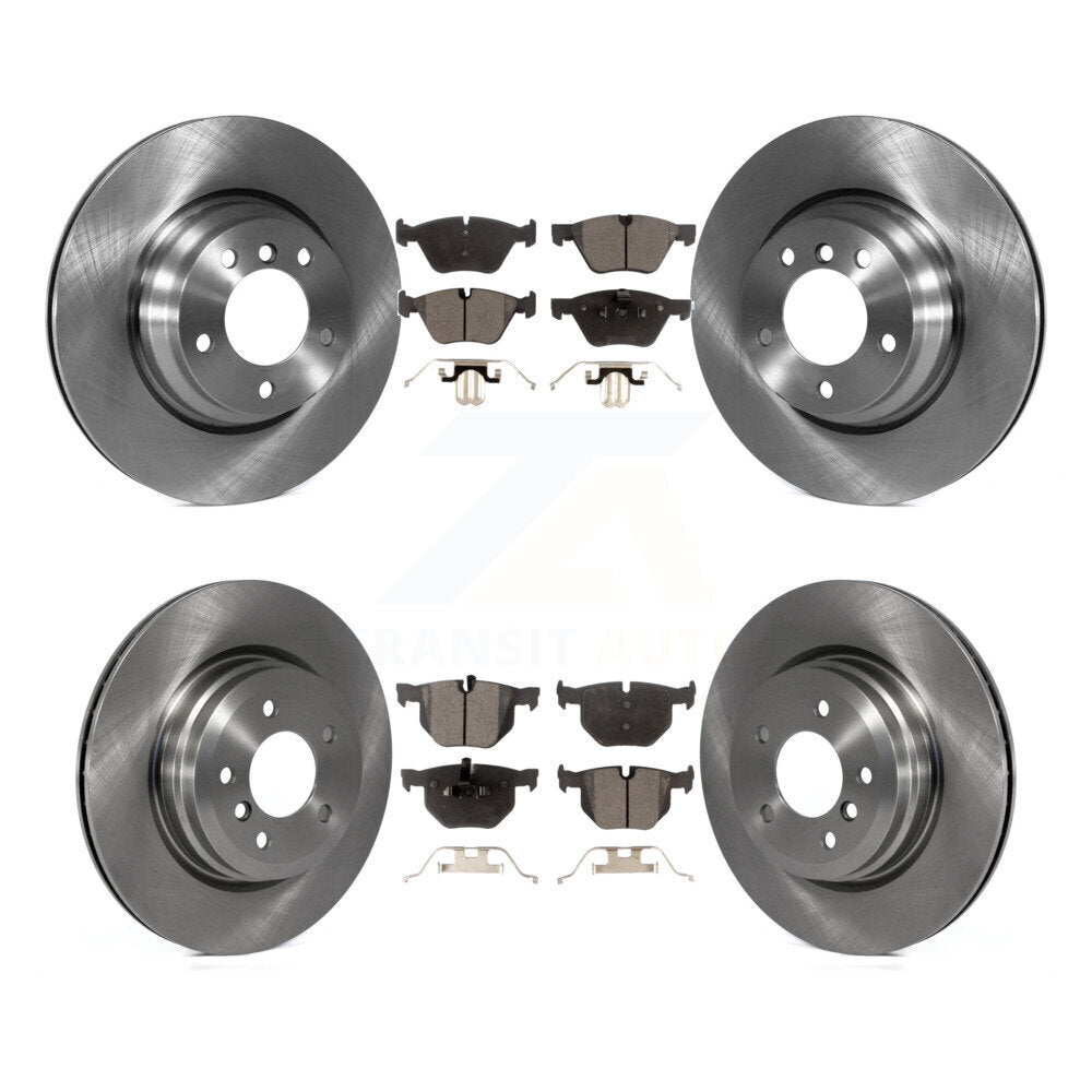 Kit de rotors de frein à disque avant et arrière et plaquettes semi-métalliques pour BMW 330i 330xi 2006