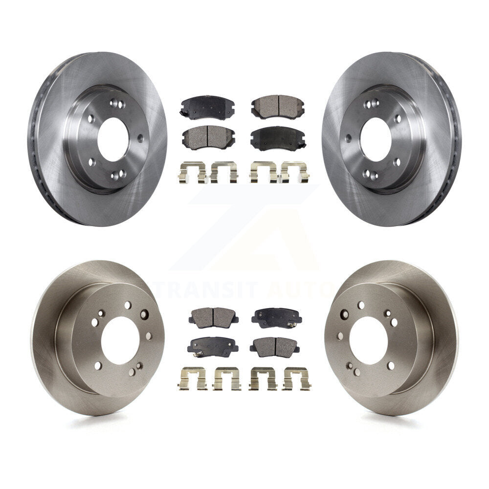 Kit de rotor de frein avant et arrière et plaquettes semi-métalliques pour Hyundai Elantra à partir de 03 23 1