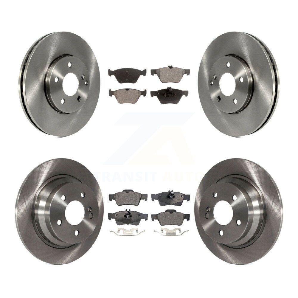 Rotors de frein à disque avant et arrière et Kit de plaquettes semi-métalliques pour Mercedes-Benz E320 E30