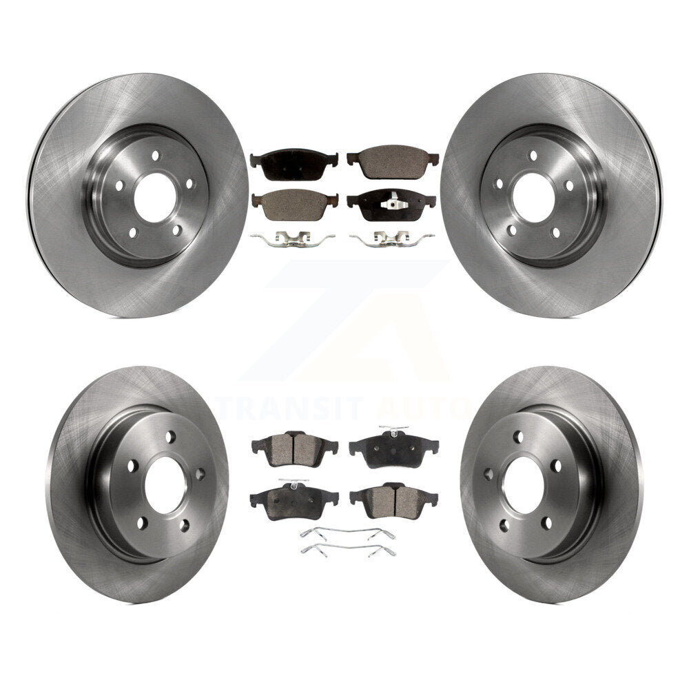 Rotors de frein à disque avant et arrière et kit de plaquettes semi-métalliques pour Ford Focus S 2013-2018