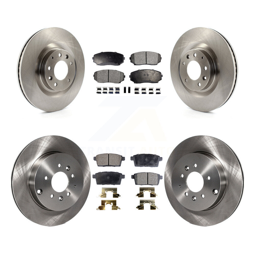 Kit de rotors de frein à disque avant et arrière et plaquettes semi-métalliques pour Mazda CX-2007-2015