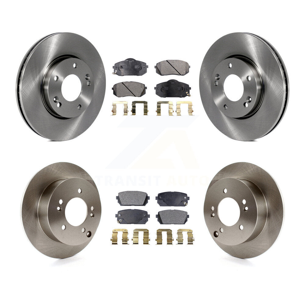 Kit de disques de frein à disque avant et arrière et plaquettes semi-métalliques pour Kia Rondo 2007 – 2009
