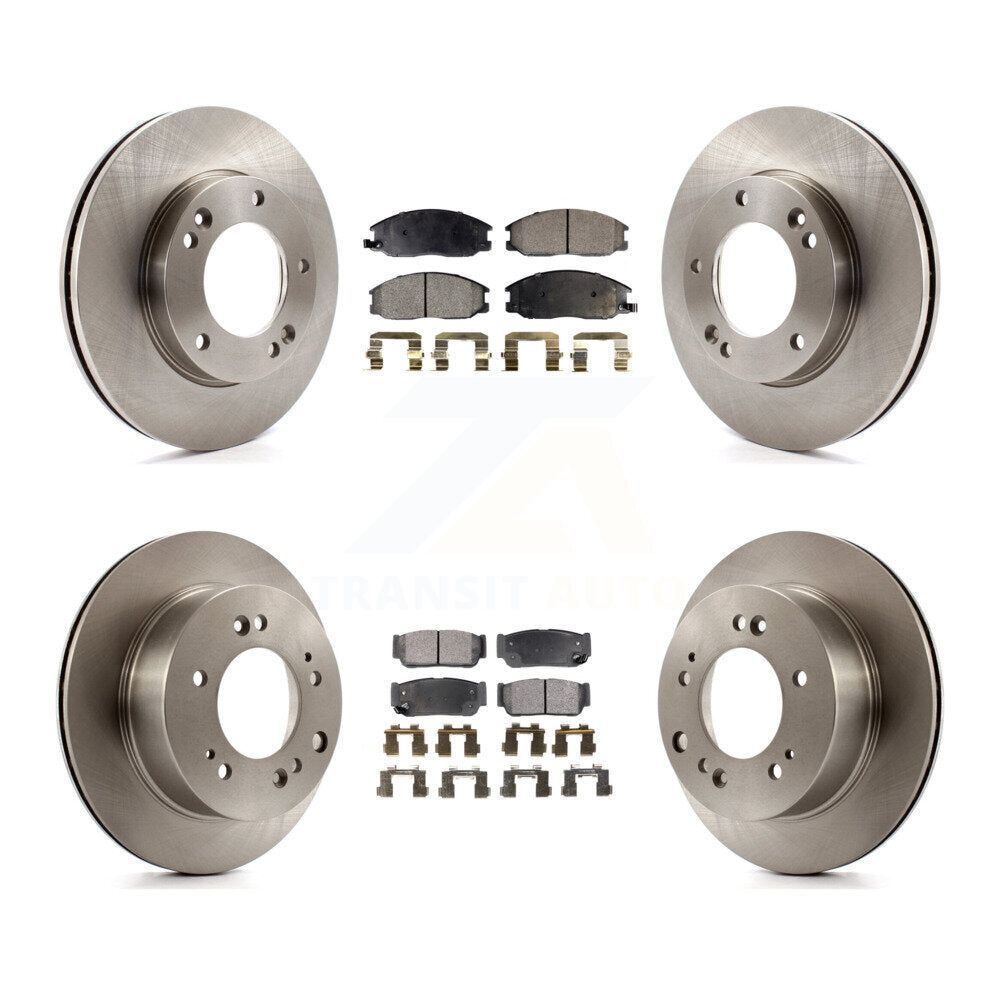 Rotors de frein à disque avant et arrière et kit de plaquettes semi-métalliques pour Kia Sorent 2007-2009