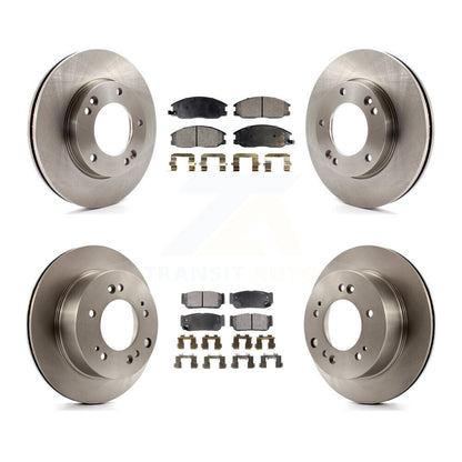 Rotors de frein à disque avant et arrière et kit de plaquettes semi-métalliques pour Kia Sorent 2007-2009