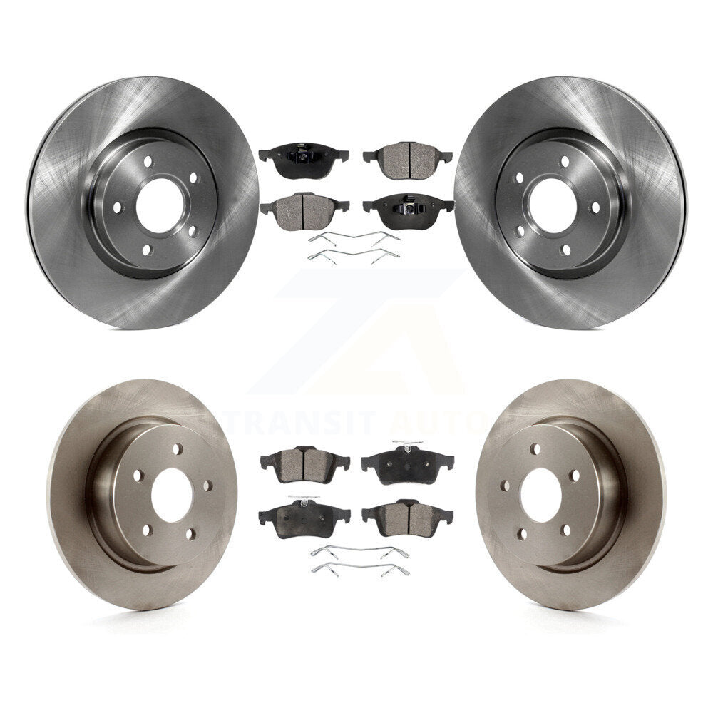 Kit de disques de frein à disque avant et arrière et plaquettes semi-métalliques pour Ford Escape C-Max