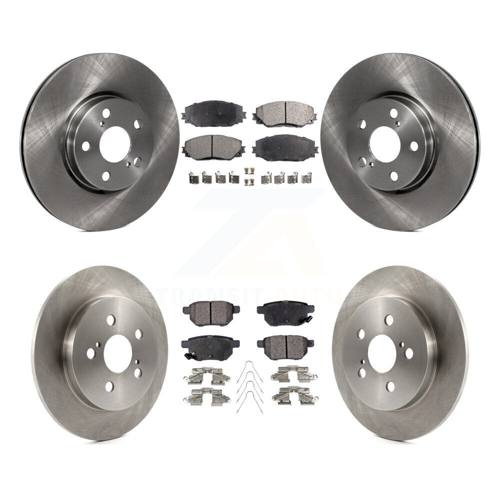 Kit de rotor de frein avant et arrière et plaquettes semi-métalliques pour Toyota Corolla Matrix Pontia