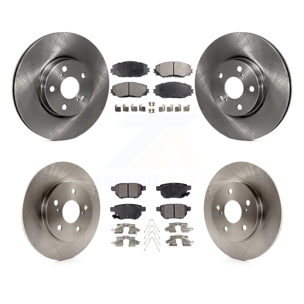 Kit de rotors de frein à disque avant et arrière et plaquettes semi-métalliques pour Toyota Matrix