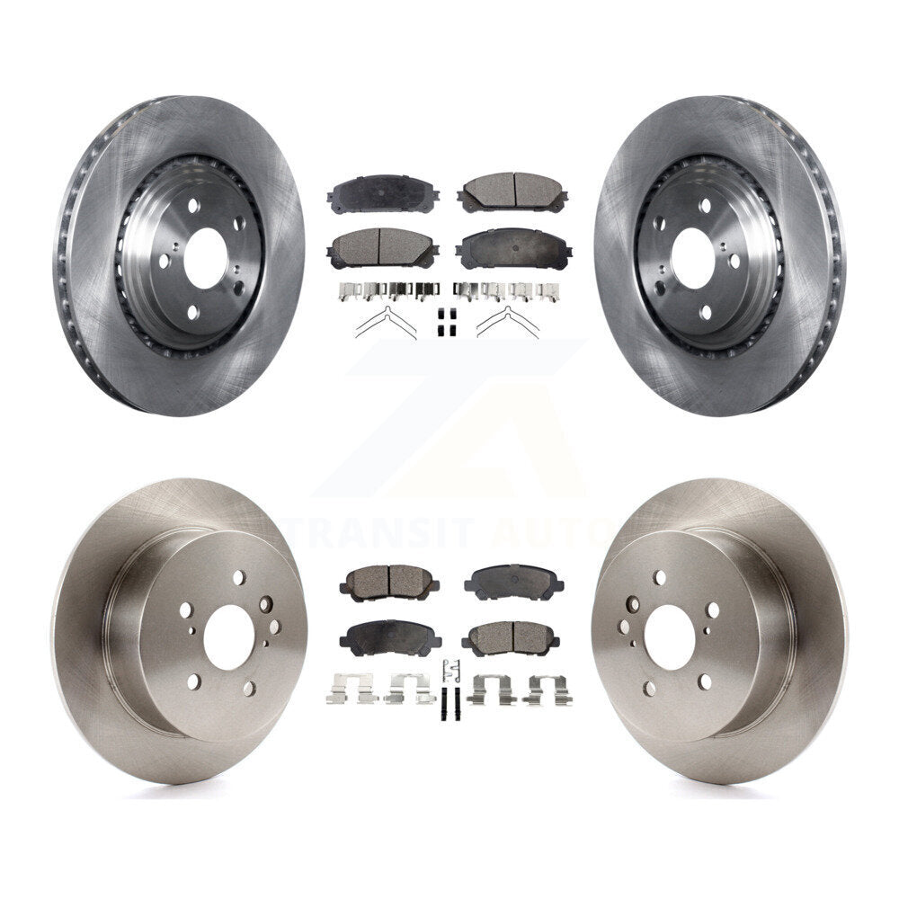 Kit de rotor de frein avant et arrière et plaquettes semi-métalliques pour Toyota Highlande 2008-2013