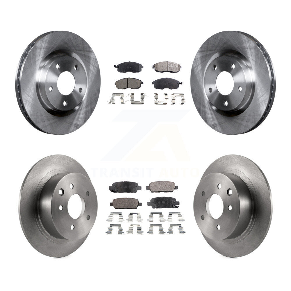 Rotors de frein avant et arrière et Kit de plaquettes semi-métalliques pour Nissan Sentra SE- 2007 – 2012