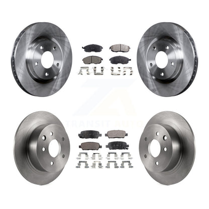 Rotors de frein avant et arrière et Kit de plaquettes semi-métalliques pour Nissan Sentra SE- 2007 – 2012
