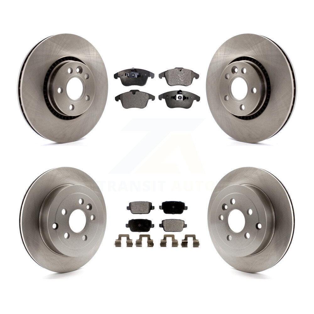 Rotor de frein à disque avant et arrière et Kit de plaquettes semi-métalliques pour Land Rover LR 2008 – 2011