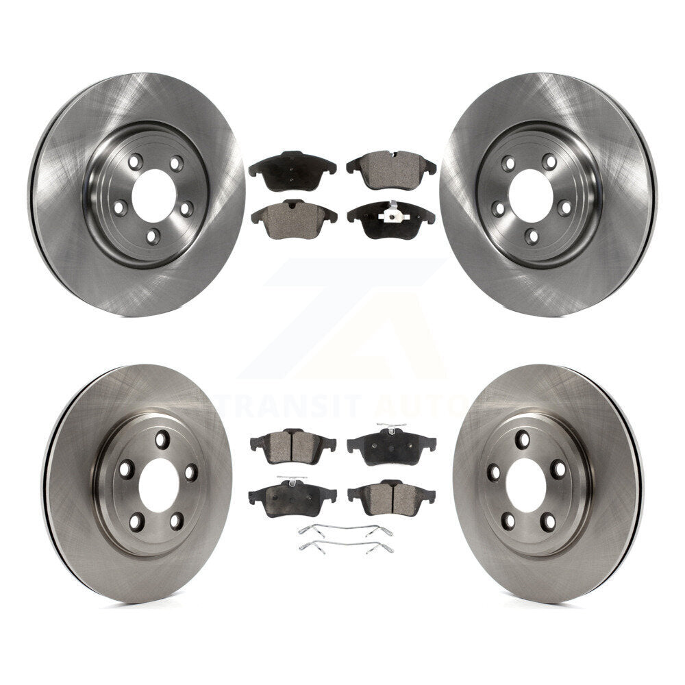 Kit de rotors de frein à disque avant et arrière et plaquettes semi-métalliques pour Jaguar Vanden Plas
