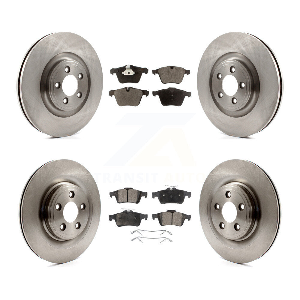 Kit de rotors de frein à disque avant et arrière et plaquettes semi-métalliques pour Jaguar XF XJ XKR XK