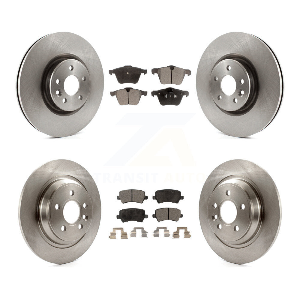 Kit de rotors de frein à disque avant et arrière et plaquettes semi-métalliques pour Volvo S60 V70