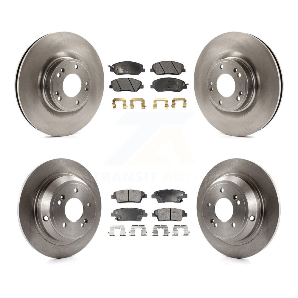 Kit de rotors de frein à disque avant et arrière et plaquettes semi-métalliques pour Hyundai Genesis 3.8