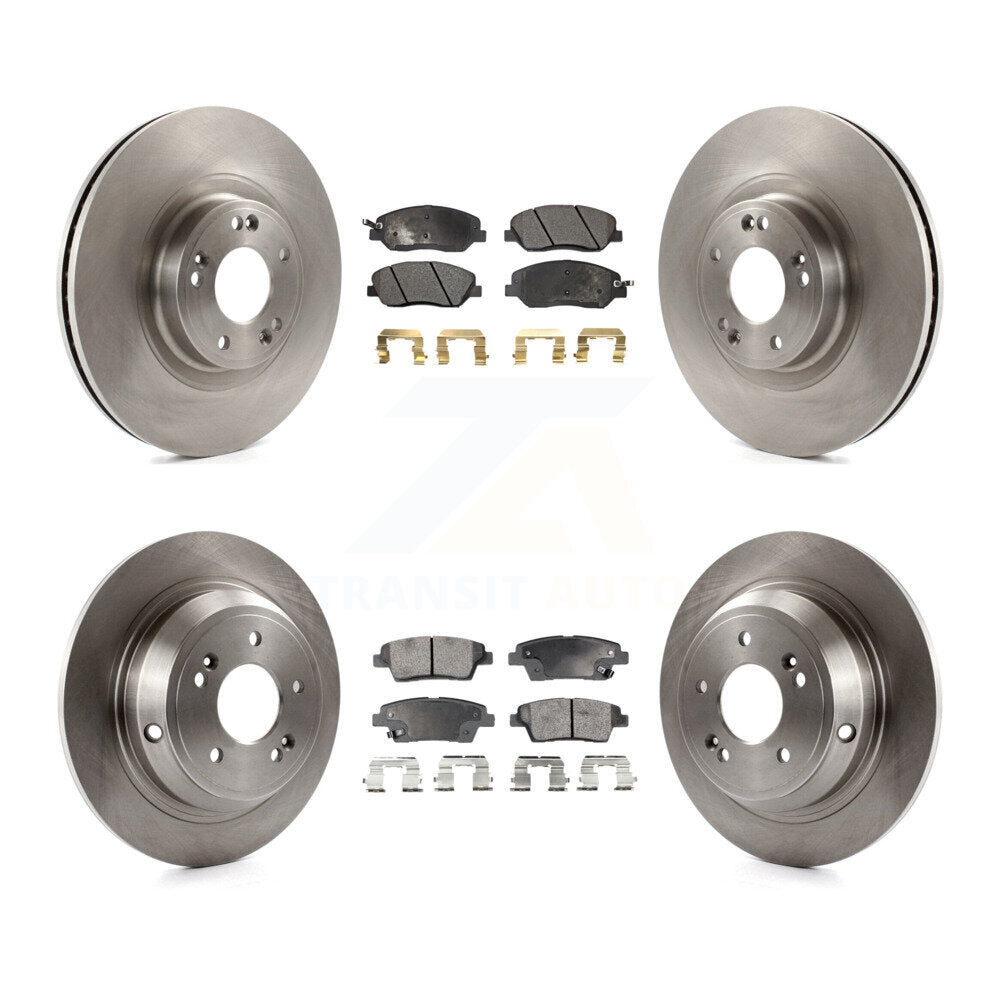 Rotors de frein à disque avant et arrière, Kit de plaquettes semi-métalliques pour Hyundai Genesis 2012 3.8