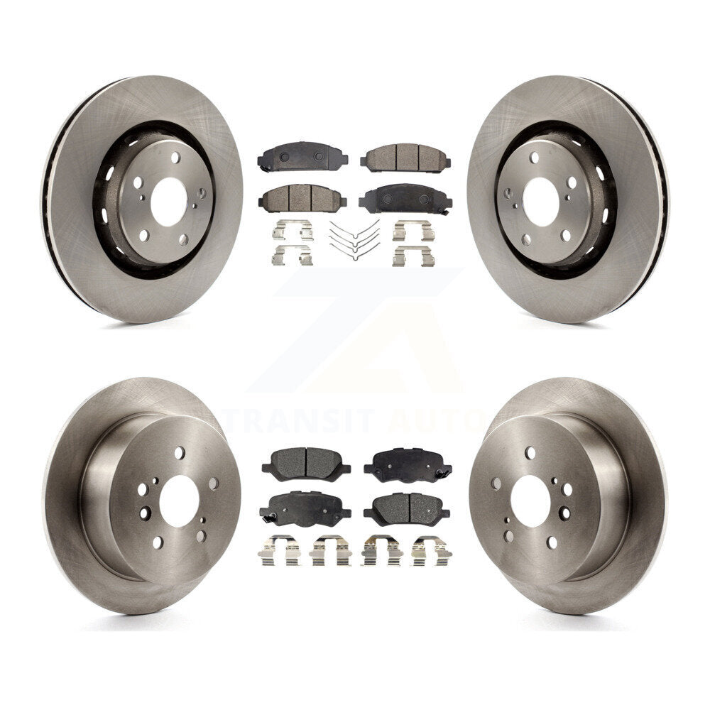 Kit de rotor de frein à disque avant et arrière et plaquettes semi-métalliques pour Toyota Venz 2009-2016